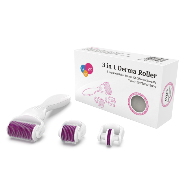 3 in 1 dermaroller used for eye/face/body collagen injection derma roller microneedle derma rejuvenation