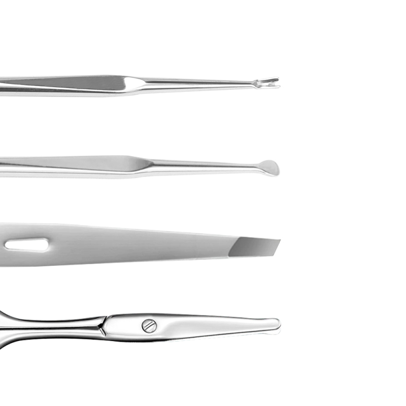 High Quality 7-Piece Stainless Steel Manicure Tools Set pedicure manicure tools with Leather Pedicure Bits