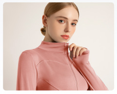 Long Sleeve Sports Jacket Women Zip Fitness Yoga Shirt Winter Warm Gym Top Activewear Running Coats Workout Clothes For Cycling