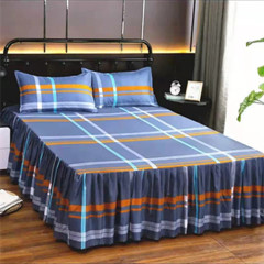 Bed Skirt Cotton Bedspread Set Embroidery Bed Dress Pillow Cases 3 Pieces/Set For King/Queen Double 1.5/1.8/2M Sheet Cover
