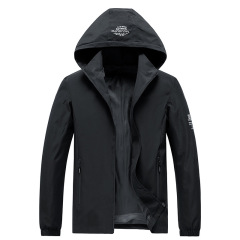 2024 Men's Fashion and Leisure Spring Windproof Hooded Jacket Men's Autumn Outdoor Camping Breathable Inflatable Jacket