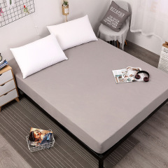 Waterproof Mattress Protector Fitted Sheet Mattress Cover Solid Color with TPU Waterproof Membrane