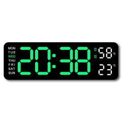 Digital Alarm Clock LED Time Display Humidity Temperature Detect