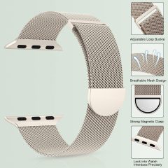 Apple Watch Band Stainless Steel Mesh Loop Magnetic Clasp Replacement Strap