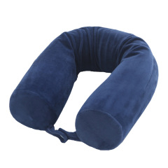 Memory Foam Roll Pillow Cotton Plush Breathable Adjustable Bendable Travel Pillow