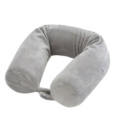Memory Foam Roll Pillow Cotton Plush Breathable Adjustable Bendable Travel Pillow