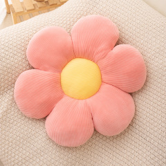 Flower Shaped Throw Pillow Decorative Seating Cushions Six Petal Daisy