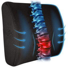 Lumbar Support Pillow Memory Foam Versatile Use Lower Back Cushion
