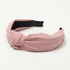 Stylish Top Knotted Headbands Wide Hairband Solid Colors