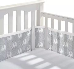 Baby Breathable Mesh Crib Liner 2 Panels Fresh Breathing Four Seasons Bedding