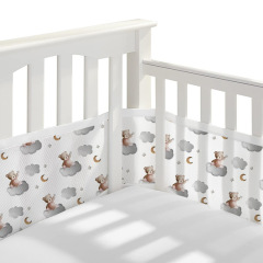 Baby Breathable Mesh Crib Liner 2 Panels Fresh Breathing Four Seasons Bedding