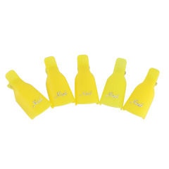 10 Pcs/ Pack Plastic Acrylic Nail Art Soak Off Cap Clip UV Gel Polish Remover Wrap Tool