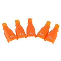 10 Pcs/ Pack Plastic Acrylic Nail Art Soak Off Cap Clip UV Gel Polish Remover Wrap Tool
