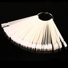 50 Pcs Nail Swatch Sticks Fan-shaped Display with Ring Screw