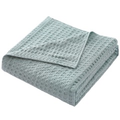Cooling Cotton Waffle Blanket Lightweight Breathable Summer Blanket