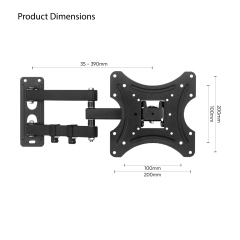 Monitor Bracket | S37 Full Motion Wall Bracket