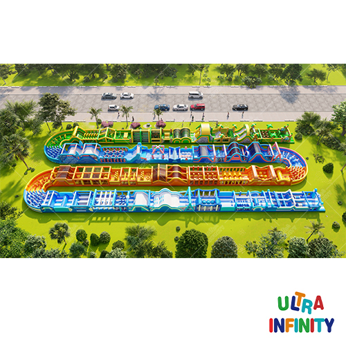 Super Long Inflatable Obstacle Course in Multiple Color Ourdoor and Indoor
