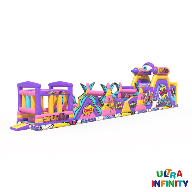 Customizable Inflatable Obstacle Course for Outdoor and Commercial