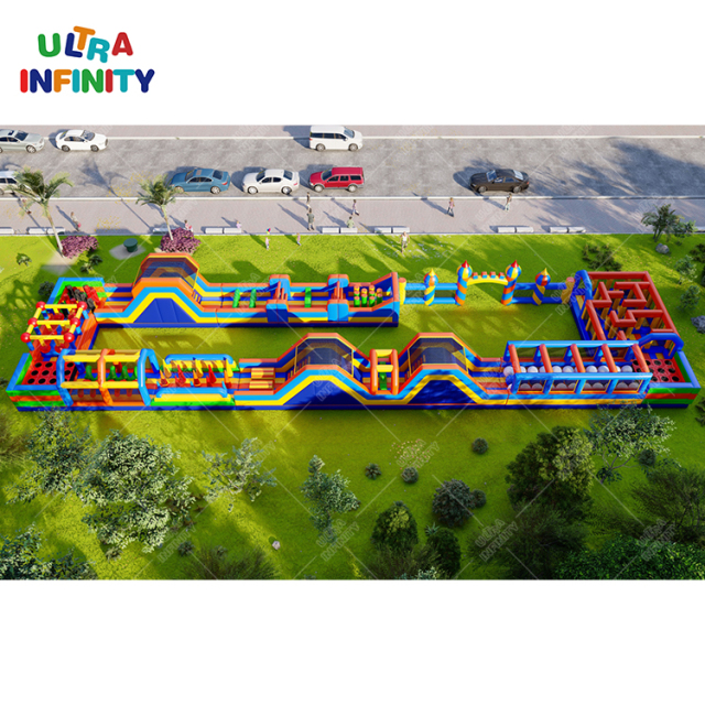 Inflatable Obstacle Course Bouncer Jumping Park Inflatable Theme Park