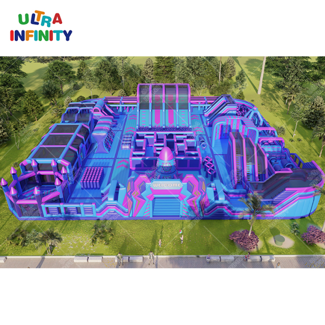 Inflatable Trampolines Playground Obstacle Course Outdoor & Indoor Theme Park