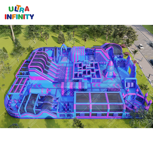 Inflatable Trampolines Playground Obstacle Course Outdoor & Indoor Theme Park