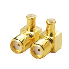 MCX Plug Male to SMA Jack Female Right Angle Adapter