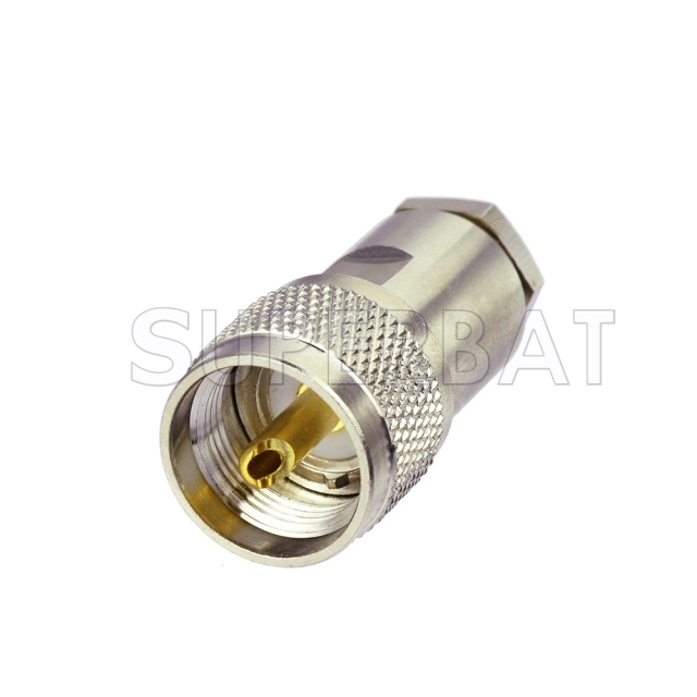 UHF Plug Male Connector Straight Clamp LMR-300