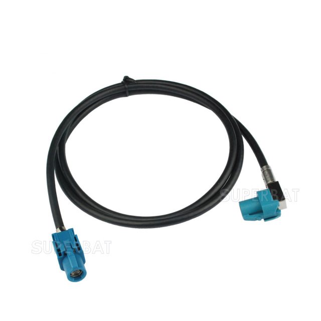 Vehicle High-Speed Transmission FAKRA HSD Z Waterblue LVDS Shielded Dacar 535 4-Core Cable for BMW/Benz