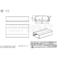 Aluminum Enclosure Case Tube 64mm*25.5mm*110mm(W*H*L)