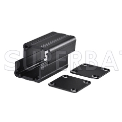 Black Color Aluminum Enclosure Case Split Body 25mm*25mm*40mm(W*H*L)