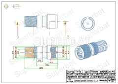 F Jack Female to MiNi UHF Plug Male Adapter Straight