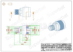 N Plug Male to RP TNC Jack Male Adapter Straight