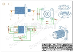 N Jack Female to SMA Jack Female Adapter Straight 4 Hole Flange