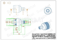 N Plug Male to RP SMA Plug Female Adapter Straight