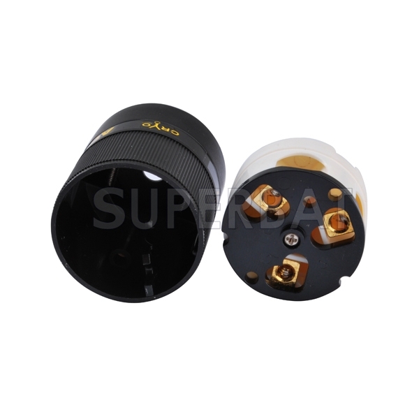 AU Mains Power Plug Male Connector Gold Conductor Cable Cord IEC