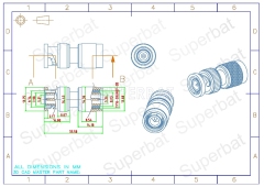 BNC Plug Male to TNC Plug Male Adapter Straight