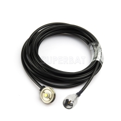 NMO Car Mobile Radio Antenna Mount Magnetic Base With Mini UHF Connector RG58 Coax Cable 500cm for Vehicle Radio