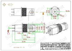 BNC Jack Female Connector Straight Bulkhead Solder
