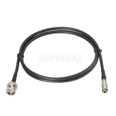 Superbat 1M DIN 1.0/2.3 to Male BNC Crimp Solder 75 Ohm Mini RG59 Belden(1855A) HD 3G 6G SDI Coaxial Cable for Video Camera and Moniter