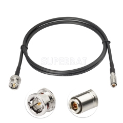 Superbat 1M DIN 1.0/2.3 to Male BNC Crimp Solder 75 Ohm Mini RG59 Belden(1855A) HD 3G 6G SDI Coaxial Cable for Video Camera and Moniter
