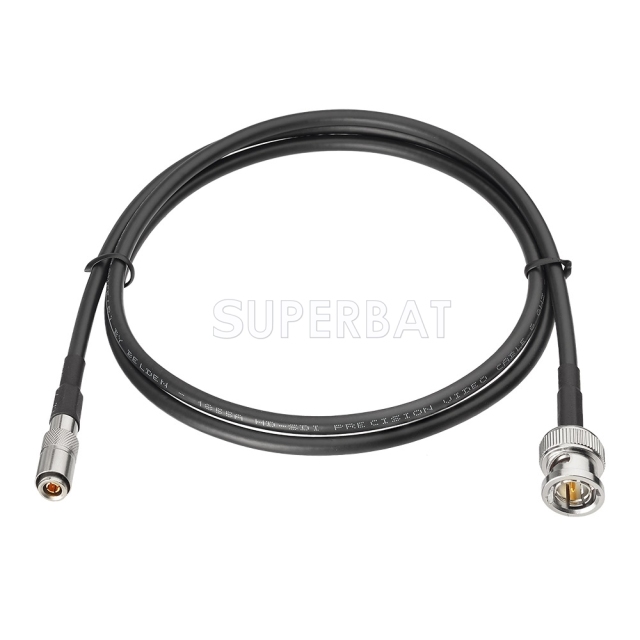 Superbat 3 Feet DIN 1.0/2.3 to Male BNC 75 Ohm Mini RG59 Belden(1855A) 6G-SDI 4K UHD HD Video Camera Coaxial Cable for Video Camera and Moniter