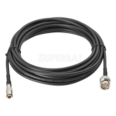 Superbat 5M DIN 1.0/2.3 to Male BNC Crimp Solder 75 Ohm Mini RG59 Belden(1855A) 6G-SDI 4K UHD HD Video Camera Coaxial Cable for Video Camera Moniter