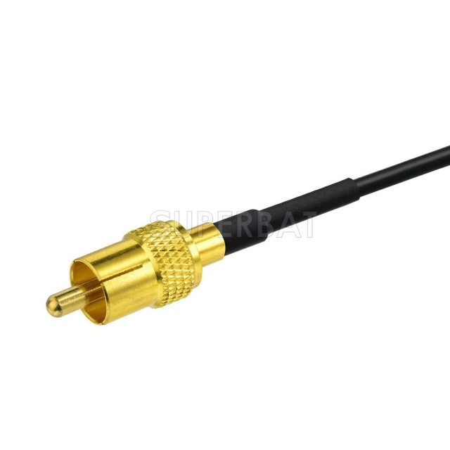 RCA male Plug to SMB Plug straight RG174 RF Pigtail Coaxial 50 ohm Cable 50cm