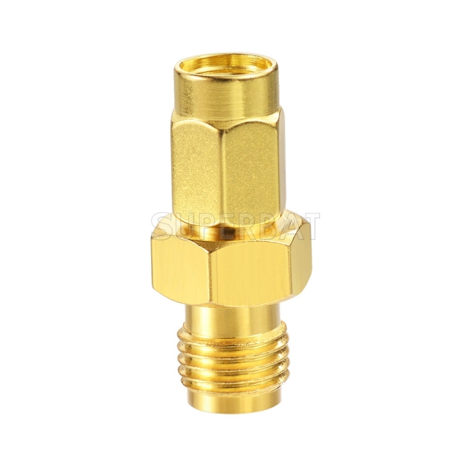 SMA Female Jack to SSMA Male Plug Adapter Gold Plated Brass 50ohm