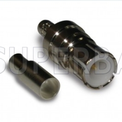 50 Ohm Superbat BNC Male Plug Straight Crimp Connector for RG-316 RG-174