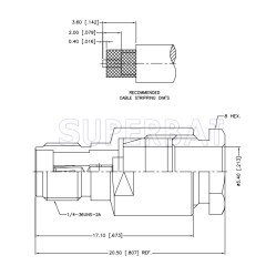 SMA Female Jack Straight Clamp Connector for RG142
