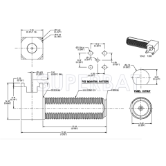 F Type Jack Female Right Angle PCB Mount RF Connector 75 Ohm with Post Terminal
