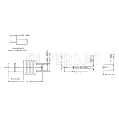 SMB Jack(male pin) Solder Coaxial Connector 50 Ohm for 0.086 Semi-Rigid Coaxial Cable