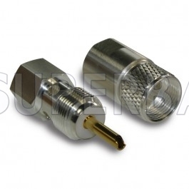 Superbat 50 Ohm UHF Straight Plug PL259 Connector With Solder Cup