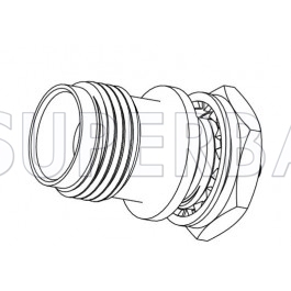 Superbat TNC Female Jack Straight Round Post Bulkhead RF Connector 50 Ohm